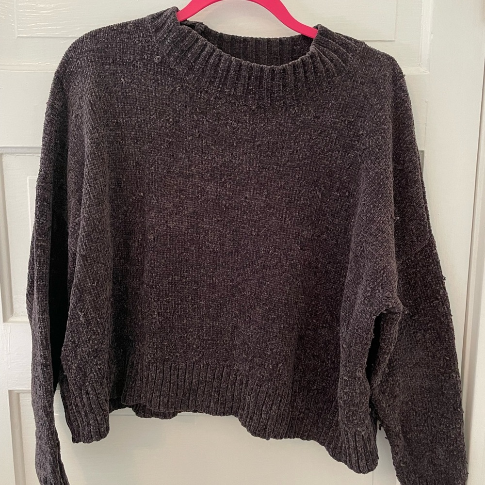 Dark purple (nearly black) distressed sweater from BP